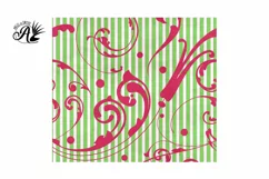 Seamless Summer Baroque Skinny Tumblers Sublimation Wraps Product Image 4