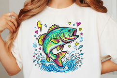 Summer Bass Fish Preppy PNG Product Image 1
