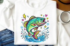 Summer Bass Fish Preppy PNG Product Image 3