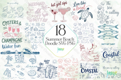 Summer Beach Doodle SVG PNG Sublimation Product Image 1