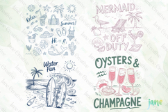 Summer Beach Doodle SVG PNG Sublimation Product Image 1