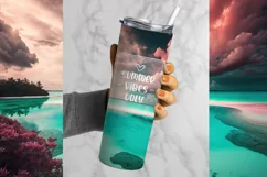 Beach Tumbler Wrap, 20 oz tumbler wrap, Beach png, Summer Tumbler Wrap