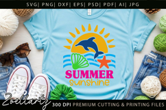 Summer SVG Cut Files Summer Vibes T-shirt Mug Pillow Design Product Image 4