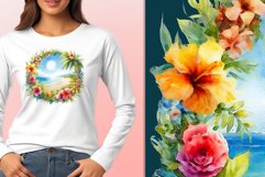 Explore our collection of vibrant watercolor clipart capturing the essence of summer beach relaxation. Perfect for cards, invitations, banners and websites, these designs infuse your projects with freshness, brightness, and joyful vibes.