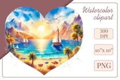 Explore our collection of vibrant watercolor clipart capturing the essence of summer beach relaxation. Perfect for cards, invitations, banners and websites, these designs infuse your projects with freshness, brightness, and joyful vibes.
