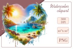 Explore our collection of vibrant watercolor clipart capturing the essence of summer beach relaxation. Perfect for cards, invitations, banners and websites, these designs infuse your projects with freshness, brightness, and joyful vibes.