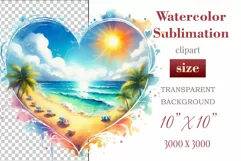 Explore our collection of vibrant watercolor clipart capturing the essence of summer beach relaxation. Perfect for cards, invitations, banners and websites, these designs infuse your projects with freshness, brightness, and joyful vibes.