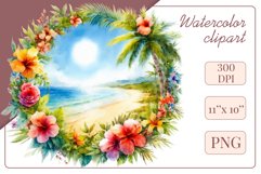 Explore our collection of vibrant watercolor clipart capturing the essence of summer beach relaxation. Perfect for cards, invitations, banners and websites, these designs infuse your projects with freshness, brightness, and joyful vibes.