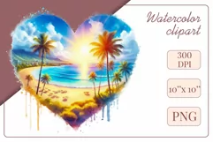 Explore our collection of vibrant watercolor clipart capturing the essence of summer beach relaxation. Perfect for cards, invitations, banners and websites, these designs infuse your projects with freshness, brightness, and joyful vibes.