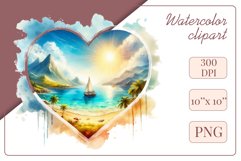Explore our collection of vibrant watercolor clipart capturing the essence of summer beach relaxation. Perfect for cards, invitations, banners and websites, these designs infuse your projects with freshness, brightness, and joyful vibes.