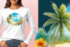 Explore our collection of vibrant watercolor clipart capturing the essence of summer beach relaxation. Perfect for cards, invitations, banners and websites, these designs infuse your projects with freshness, brightness, and joyful vibes.