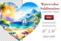Explore our collection of vibrant watercolor clipart capturing the essence of summer beach relaxation. Perfect for cards, invitations, banners and websites, these designs infuse your projects with freshness, brightness, and joyful vibes.