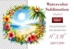 Explore our collection of vibrant watercolor clipart capturing the essence of summer beach relaxation. Perfect for cards, invitations, banners and websites, these designs infuse your projects with freshness, brightness, and joyful vibes.