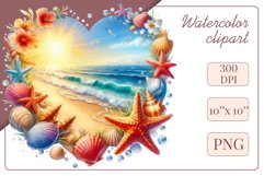 Explore our collection of vibrant watercolor clipart capturing the essence of summer beach relaxation. Perfect for cards, invitations, banners and websites, these designs infuse your projects with freshness, brightness, and joyful vibes.
