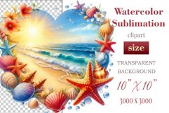 Explore our collection of vibrant watercolor clipart capturing the essence of summer beach relaxation. Perfect for cards, invitations, banners and websites, these designs infuse your projects with freshness, brightness, and joyful vibes.