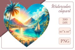 Explore our collection of vibrant watercolor clipart capturing the essence of summer beach relaxation. Perfect for cards, invitations, banners and websites, these designs infuse your projects with freshness, brightness, and joyful vibes.