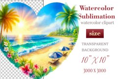 Explore our collection of vibrant watercolor clipart capturing the essence of summer beach relaxation. Perfect for cards, invitations, banners and websites, these designs infuse your projects with freshness, brightness, and joyful vibes.