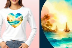 Explore our collection of vibrant watercolor clipart capturing the essence of summer beach relaxation. Perfect for cards, invitations, banners and websites, these designs infuse your projects with freshness, brightness, and joyful vibes.