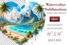 Explore our collection of vibrant watercolor clipart capturing the essence of summer beach relaxation. Perfect for cards, invitations, banners and websites, these designs infuse your projects with freshness, brightness, and joyful vibes.