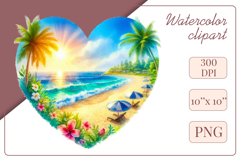 Explore our collection of vibrant watercolor clipart capturing the essence of summer beach relaxation. Perfect for cards, invitations, banners and websites, these designs infuse your projects with freshness, brightness, and joyful vibes.