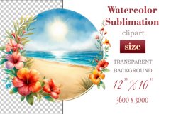 Explore our collection of vibrant watercolor clipart capturing the essence of summer beach relaxation. Perfect for cards, invitations, banners and websites, these designs infuse your projects with freshness, brightness, and joyful vibes.
