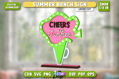 Summer Sign Laser Cut | Summer Vibe | Summer Elements | CNC Product Image 1