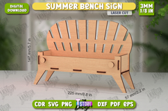 Summer Sign Laser Cut| Summer Vibe | Summer Elements |Bench Product Image 1