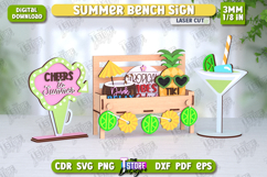 Summer Interchangeable Bench Sign Laser Cut,Summer Tier Tray Product Image 5
