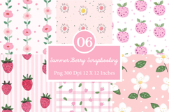 Summer Berry Digital Paper Pack For Scrapbooking Product Image 1