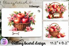 Watercolor sweet fruits sun Cutting Board Product Image 1