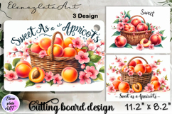 Watercolor sweet fruits sun Cutting Board Product Image 1