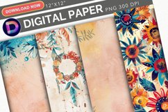 Summer Boho Digital Paper Product Image 1
