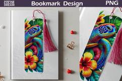 Rainbow Sea Turtle Bookmark Design | Tropical Reading Art Product Image 1
