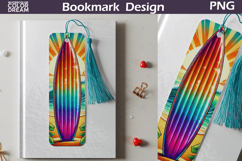 Colorful Surfboard Beach Bookmark Design | Summer Reading Ar Product Image 1