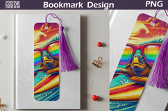 Surfing Sea Turtle Bookmark Design | Summer Beach Reading Ar Product Image 1