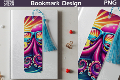 Cool Octopus Bookmark Design | Colorful Ocean Reading Art Product Image 1