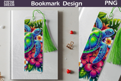 Sea Turtle Tropical Bookmark Design | Ocean Reading Art Product Image 1