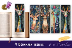 Watercolor deer| Vintage Bookmark Sublimation PNG Product Image 1