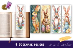 Bokeh Easter Bookmark Sublimation |Easter Bunny Bookmark PNG Product Image 1