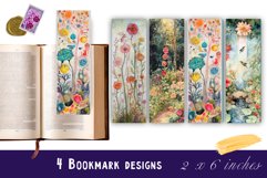 Flowers Bookmark Printable Sublimation PNG Product Image 1