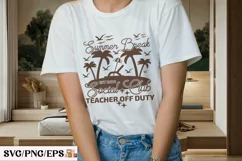 Summer Break Social Club SVG, Teacher T-shirt Design Product Image 3
