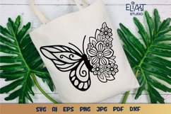 Beautiful Floral Butterfly SVG Summer Design for Pillows, T-shirts, Mugs, Decals, Wall Art and Tote Bags. 