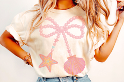Summer Clam Coquette PNG, Preppy Summer PNG, Summer Vibes Product Image 2