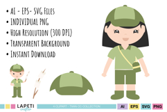 camp themed children illustrations