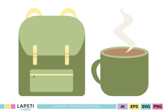 Cute camping clipart for journals and scrapbooking