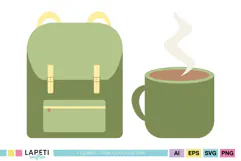 Cute camping clipart for journals and scrapbooking