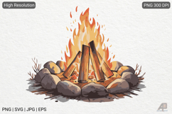 Summer Camping Adventure Illustration Product Image 1