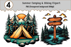 Summer Camping &amp; Hiking Clipart Product Image 1