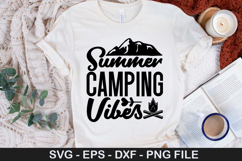 Summer Camping Vibes SVG - Camping Quotes Design Product Image 1