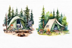Summer Camping Watercolor Sublimation Clipart Product Image 4